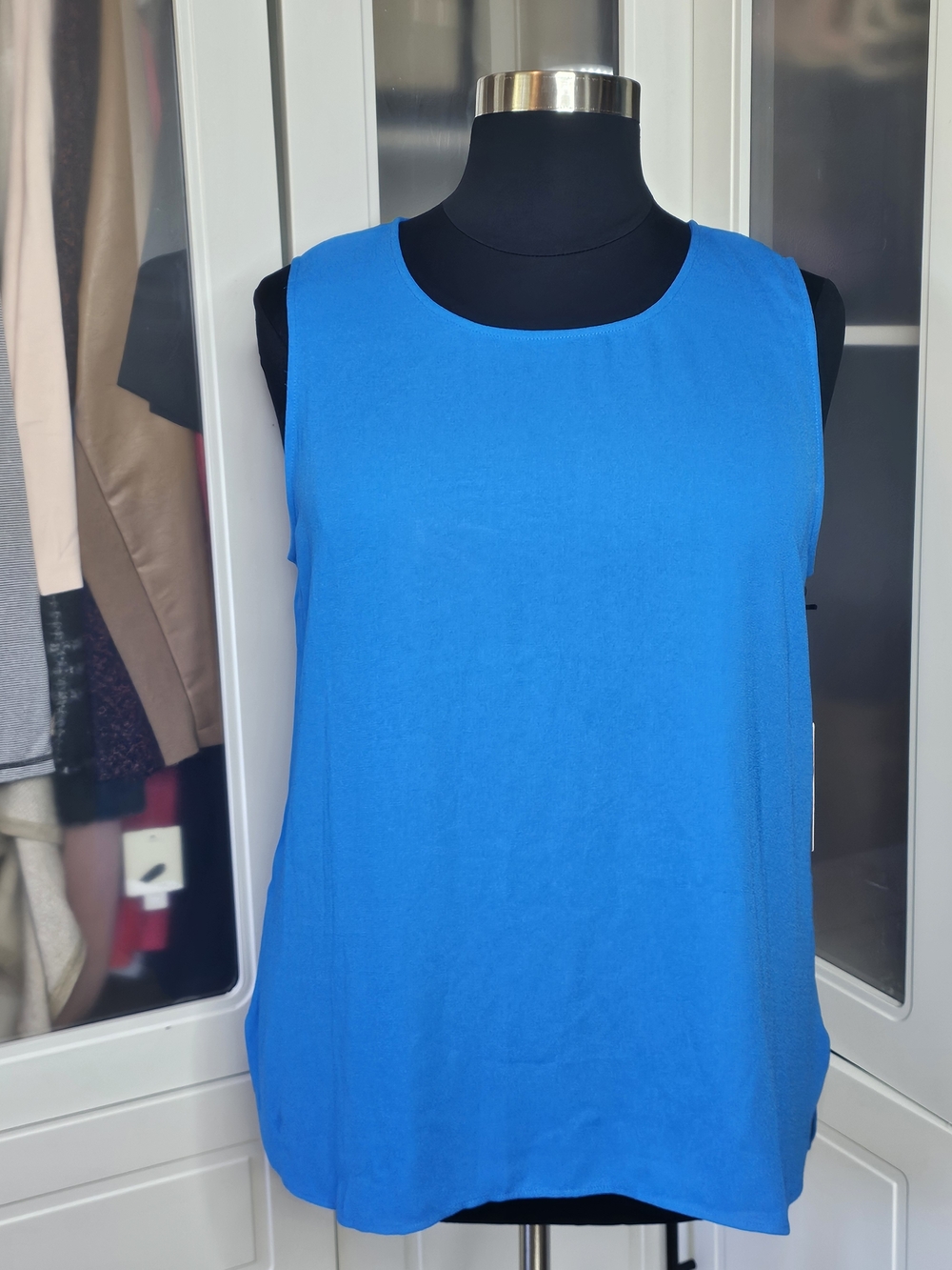NWT Halogen For Nordstrom Bright Blue Sleeveless Scoop Neck Tank 2X